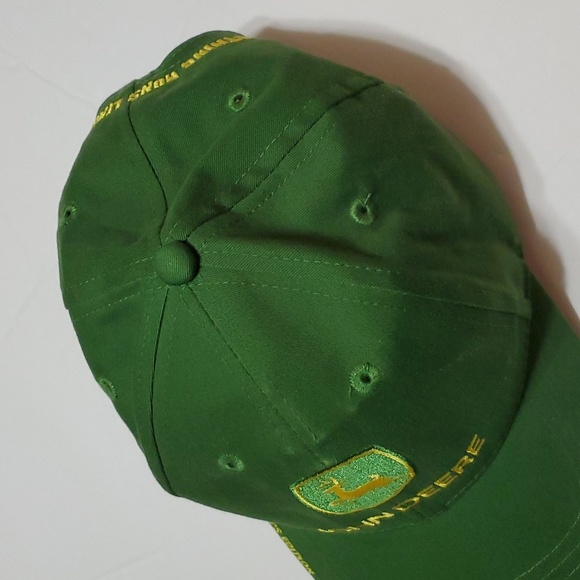John Deere Baseball Cap Green Cotton Yellow Embroidered - Picture 4 of 6